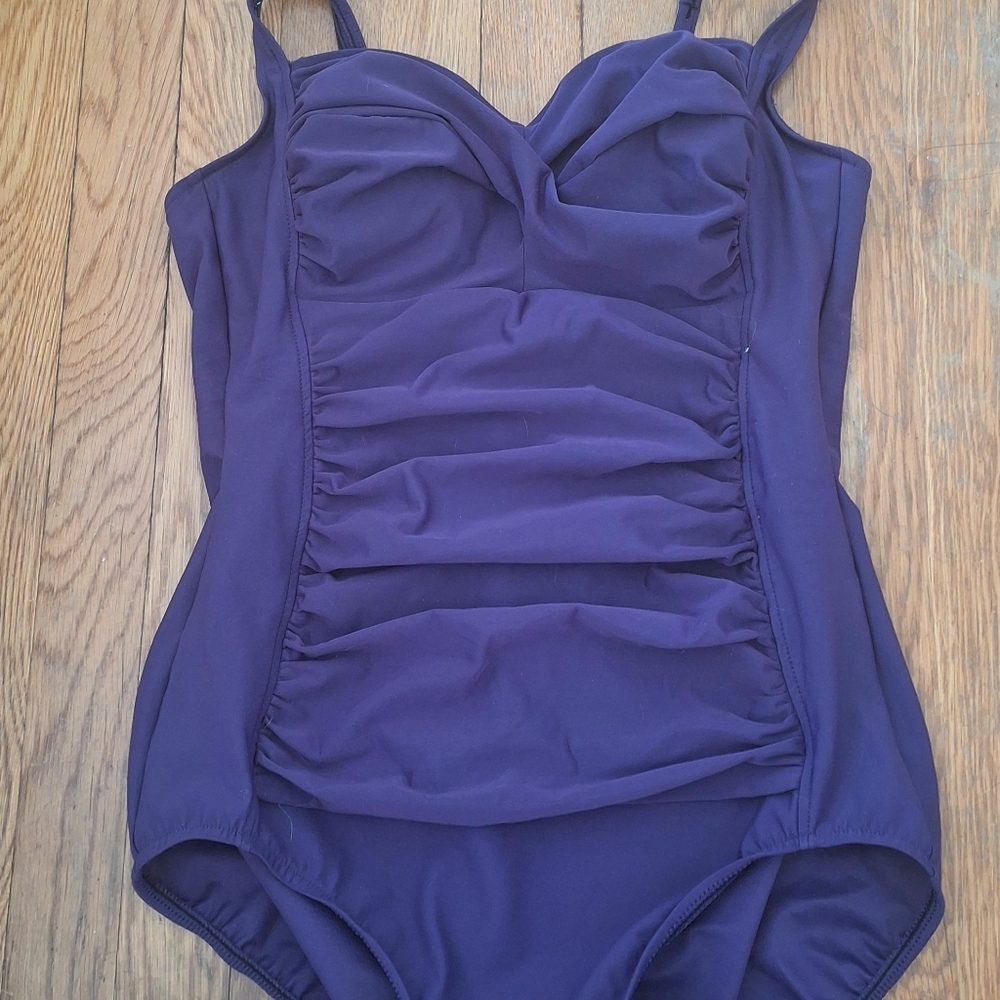 Miraclesuit Purple, Size 12 Swimsuit. Barely Worn